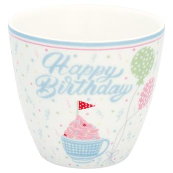 GreenGate Latte cup "Alma birthday" white